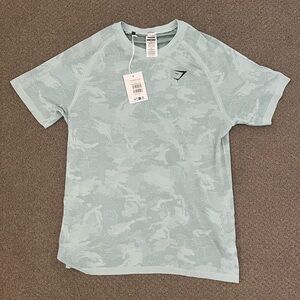 Gymshark light blue Geo Seamless T-Shirt